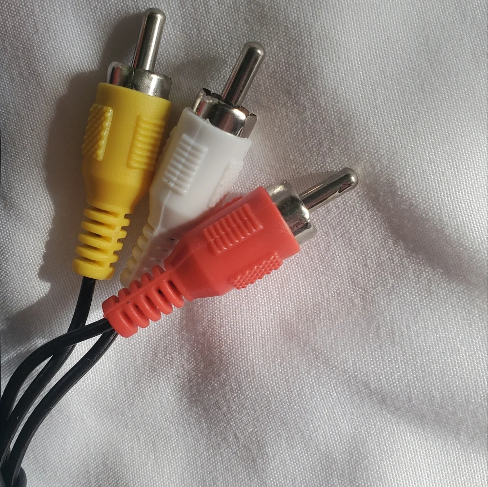 Composite RCA Audio Video Cable Yellow White Red 3' Cord for DVD VCR TV CAM, New
